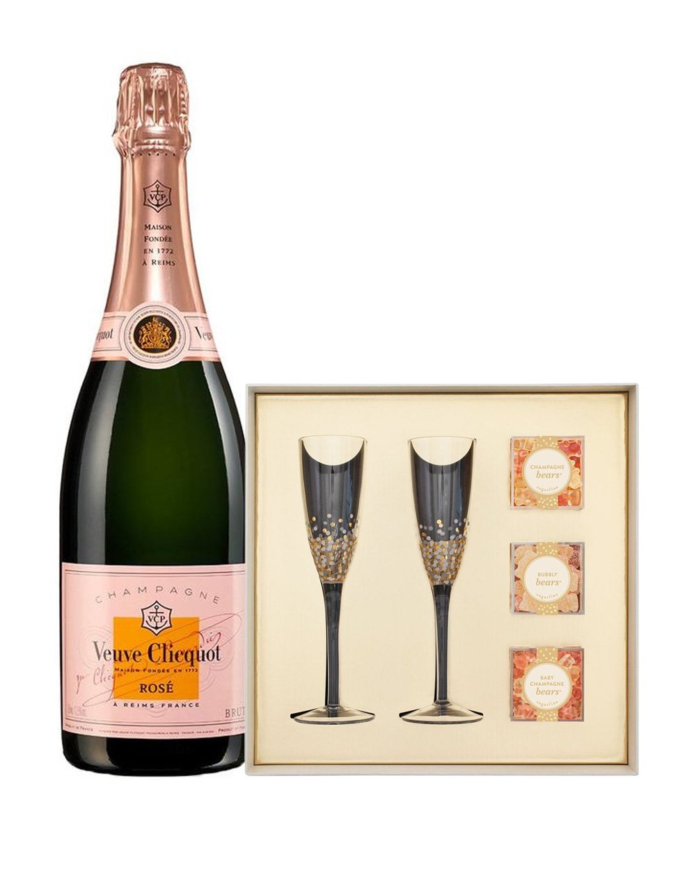 Veuve Clicquot Champagne and Lolli & Pops Champagne Gummy Bears Gift Set  (Min Qty 1)